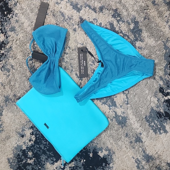 Stevie sparkle normal coverage swimsuit set with Bag. - Picture 1 of 7